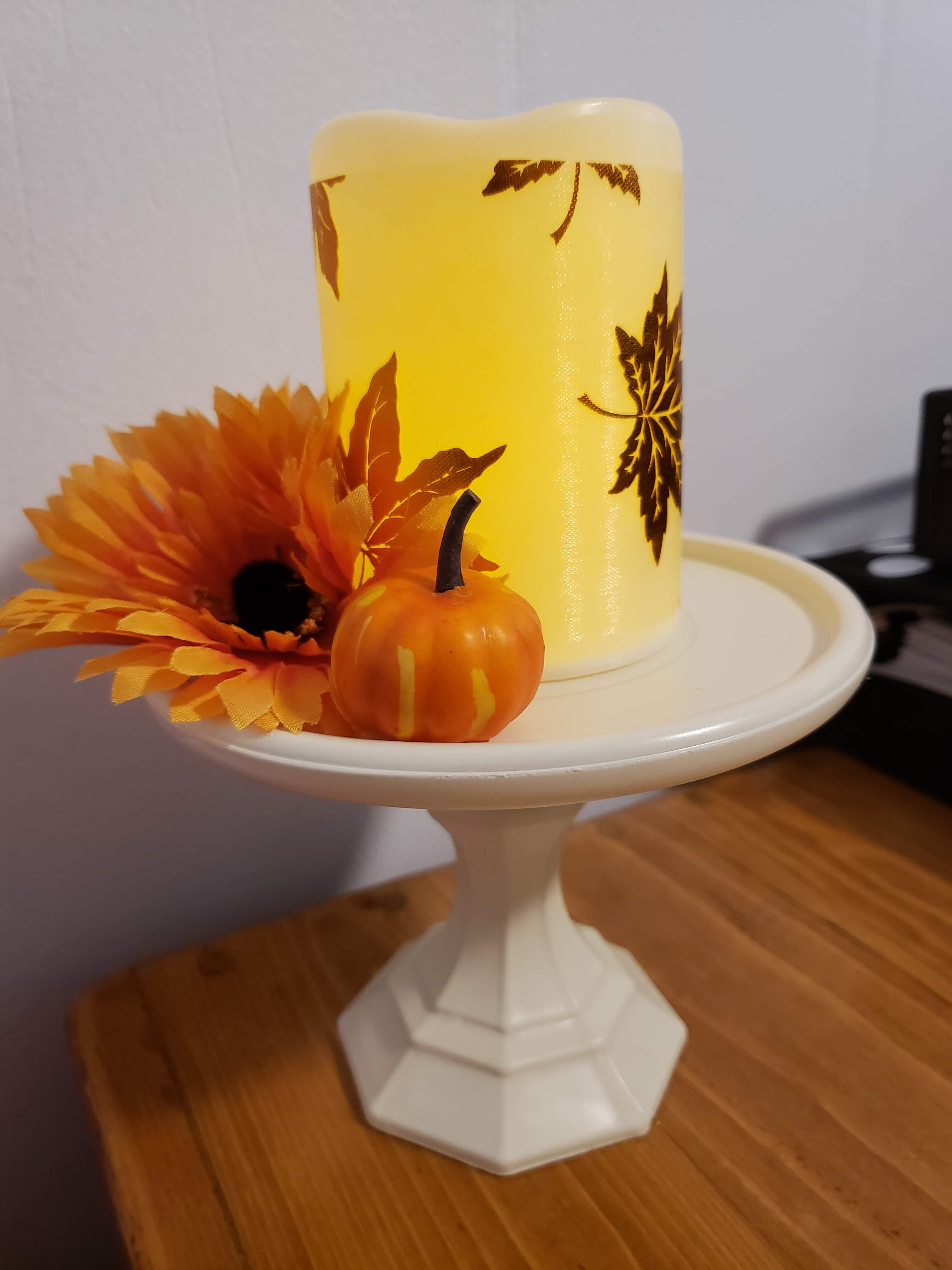 decorated candle holder