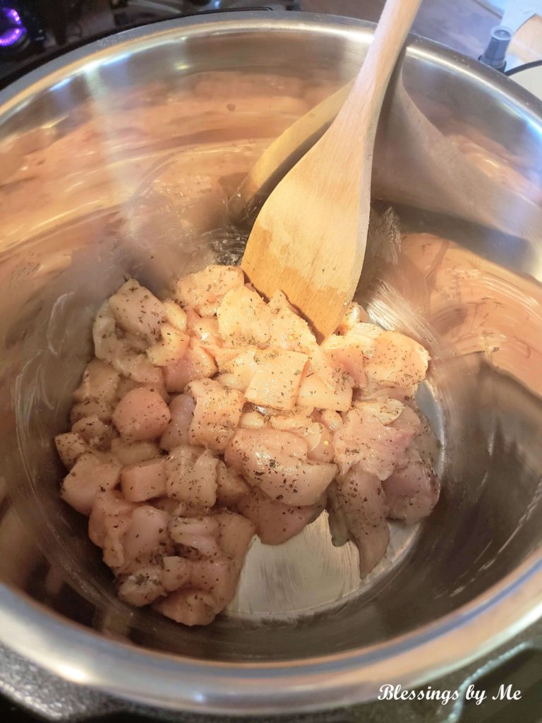 Saute Chicken - instant pot chicken & dumplings