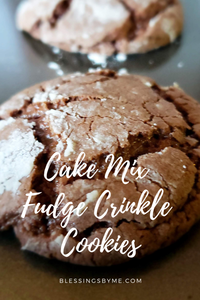 Cake Mix Fudge Crinkle Cookies
