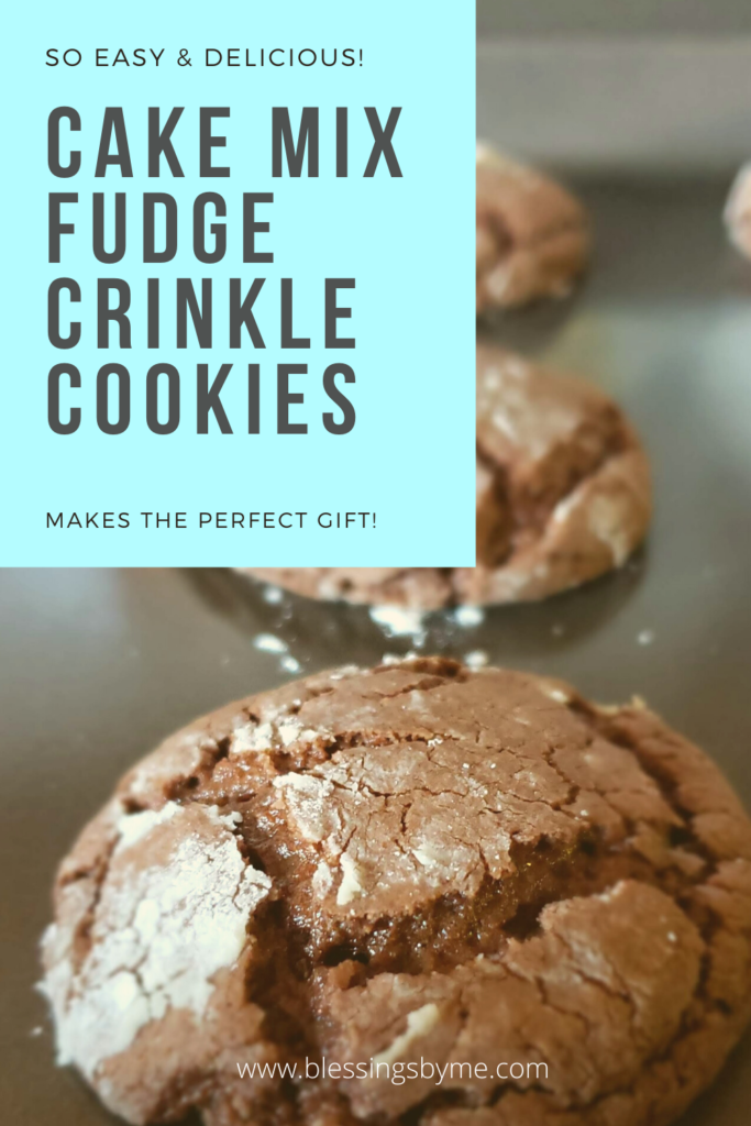 Cake Mix fudge crinkle cookies