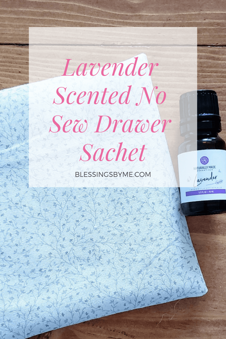 Put this DIY No Sew Lavender Scented Drawer Sachet in your drawers for a fresh clean scent. Put one in your car, your linen closet, your gym bag...there's no limit!