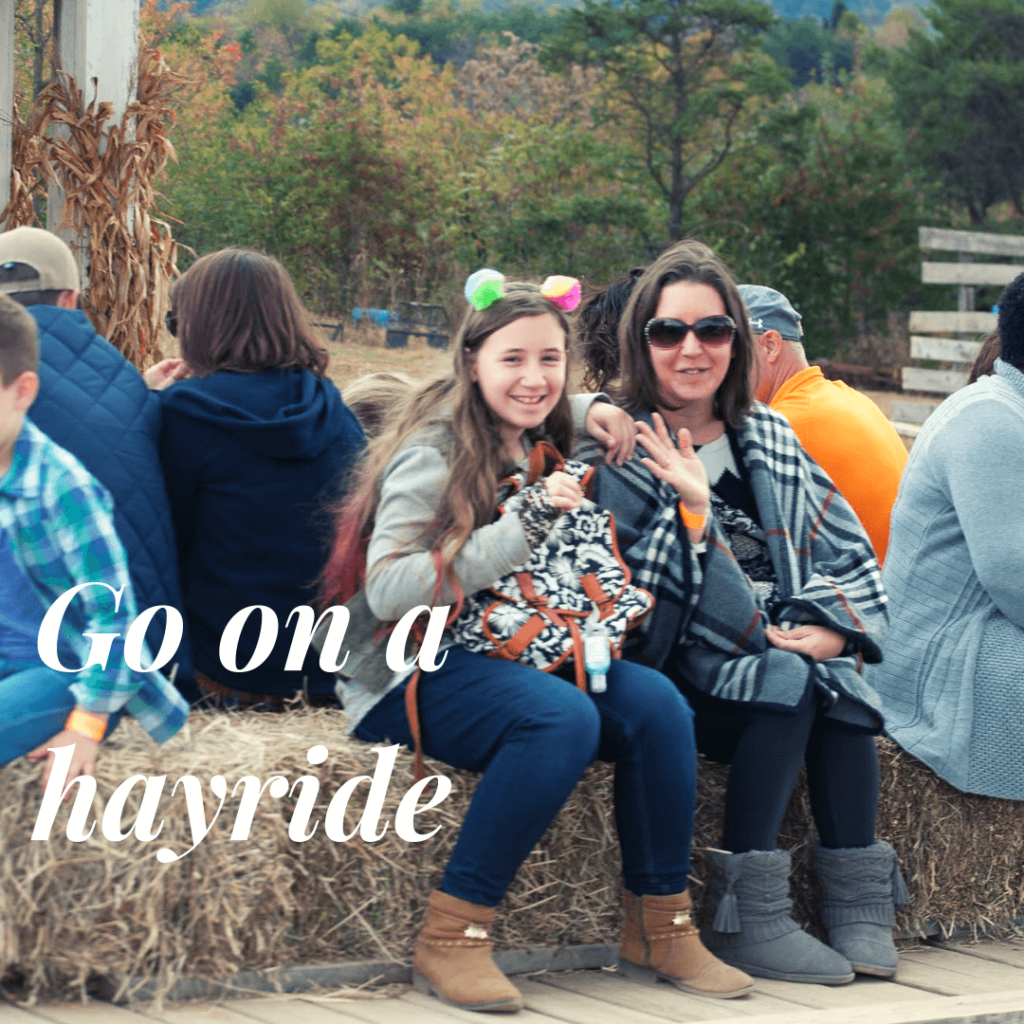 Go on a hay ride - fall family activities