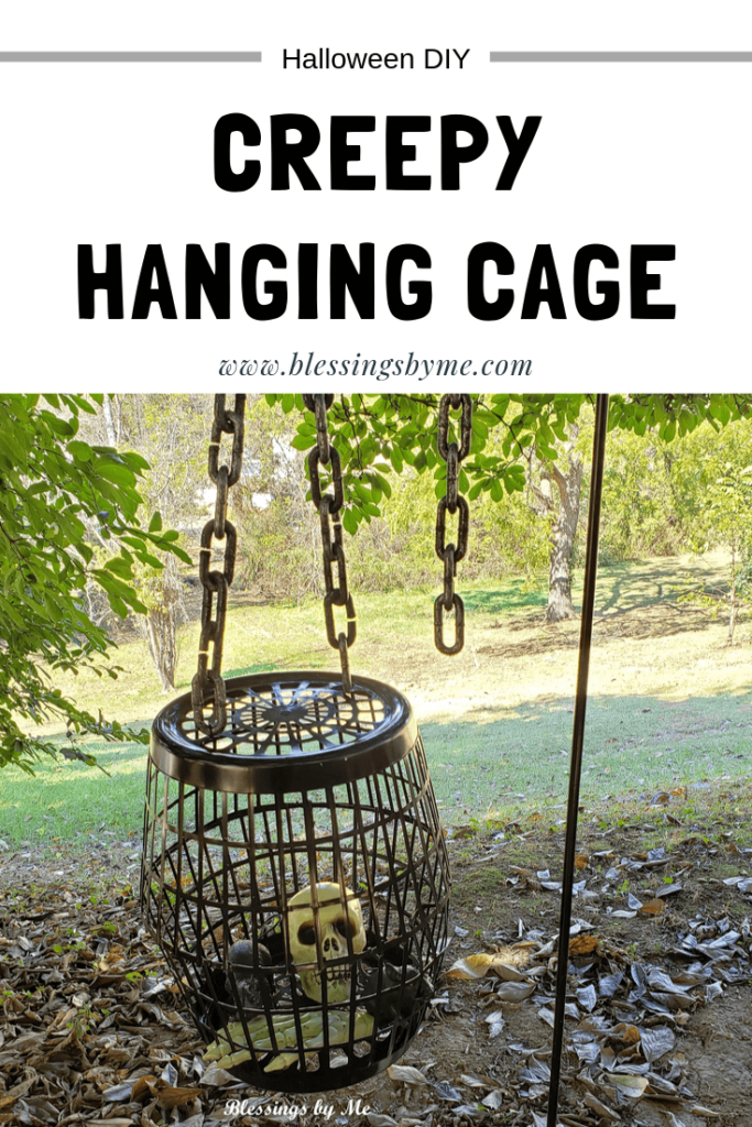 Creepy Hanging Cage Halloween DIY