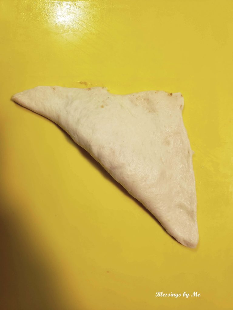 Fold the Pizza pockets in half