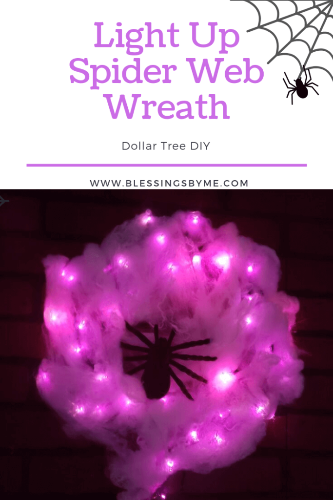 Light Up Spider Web Wreath