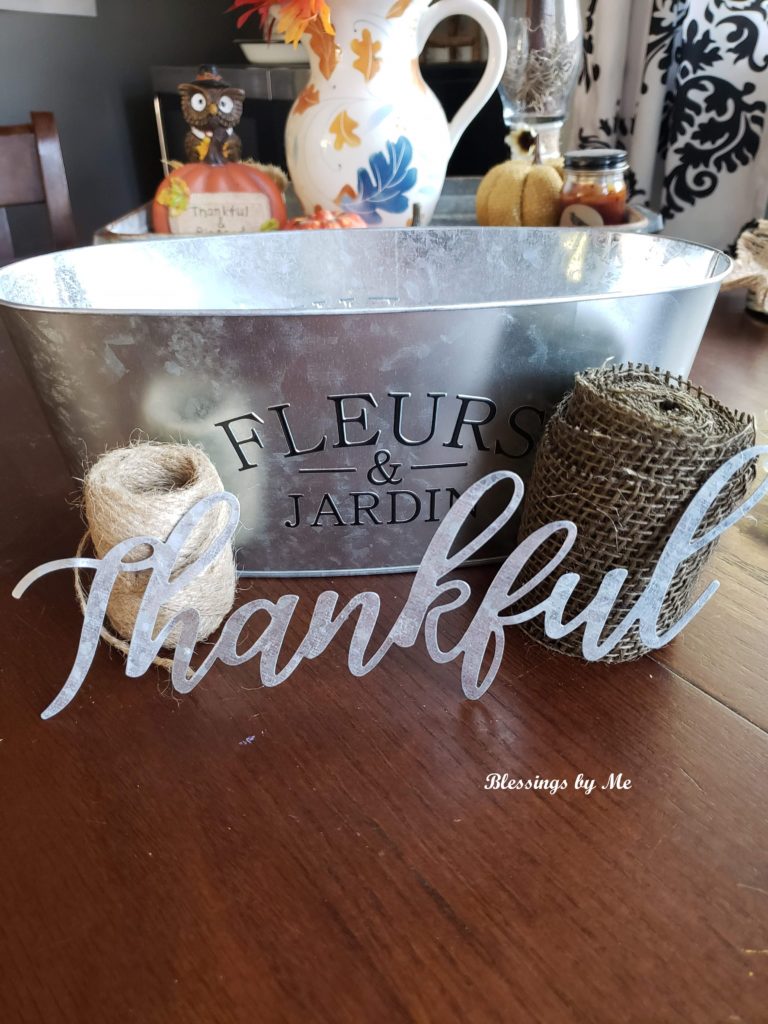 Materials needed for Thanksgiving Table Centerpiece