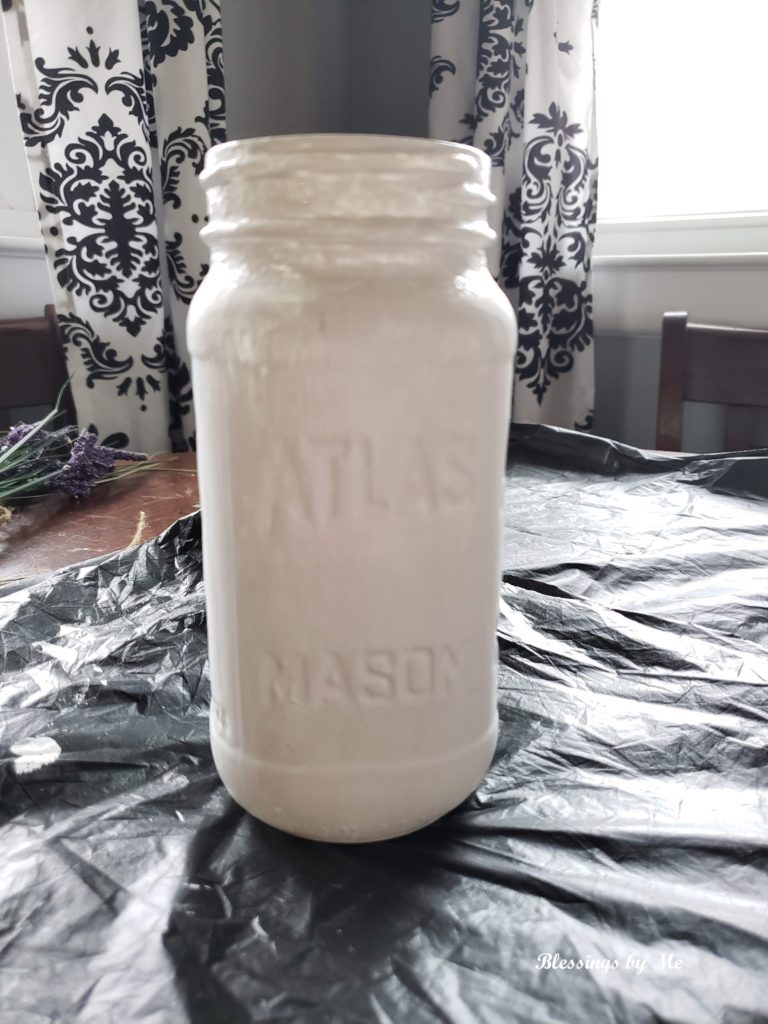 farmhouse mason jar vase step 1