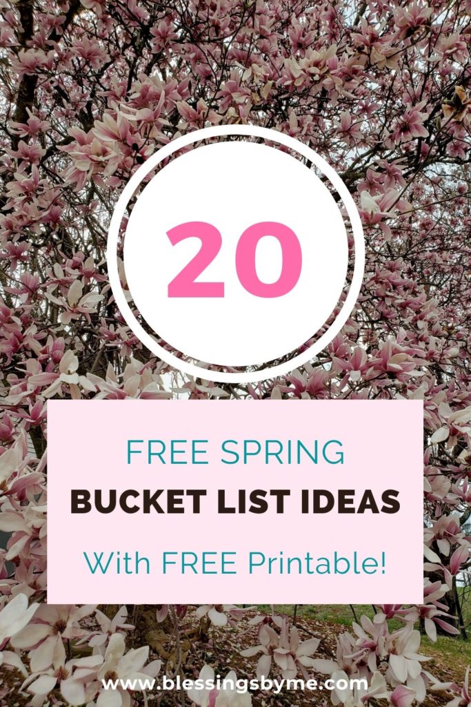Spring bucket list ideas with printable