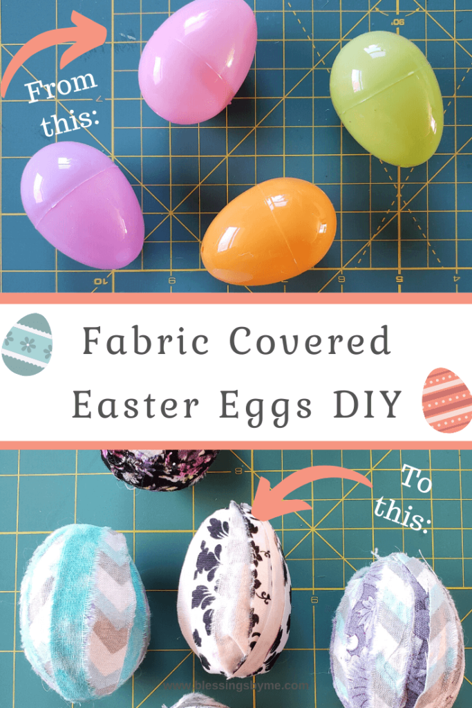 Fabric Covered Easter Eggs Pin