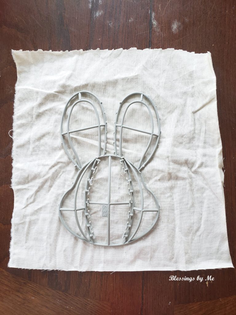 Step 4 - Trace the bunny onto the fabric