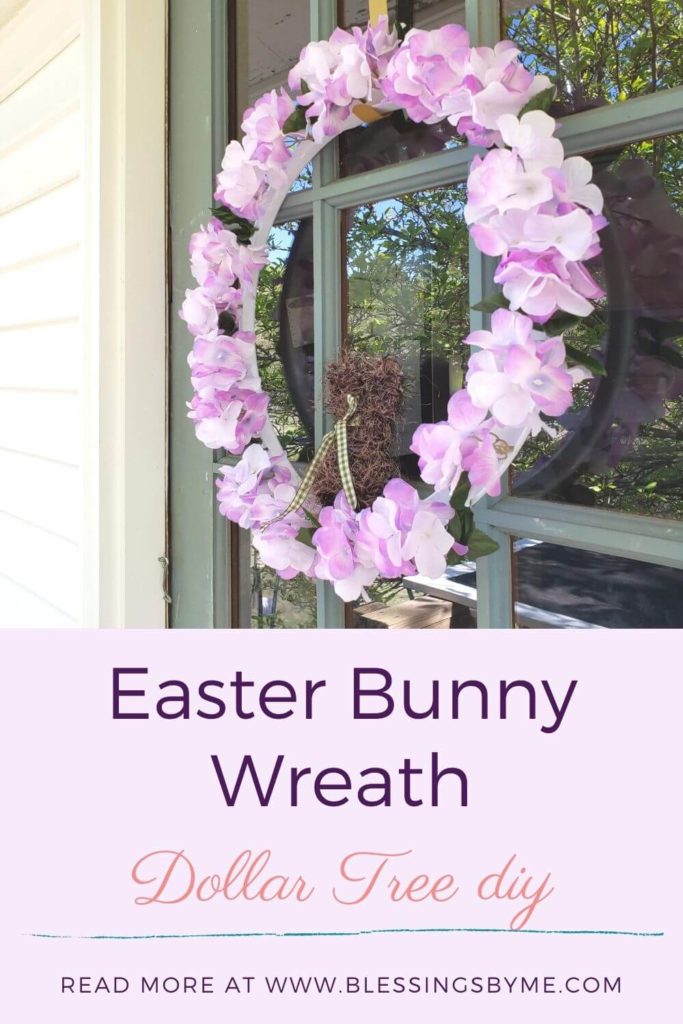 Easter Bunny Wreath - Dollar Tree DIY