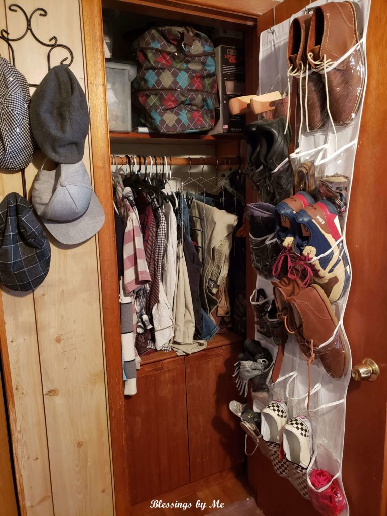 Messy closet before picture