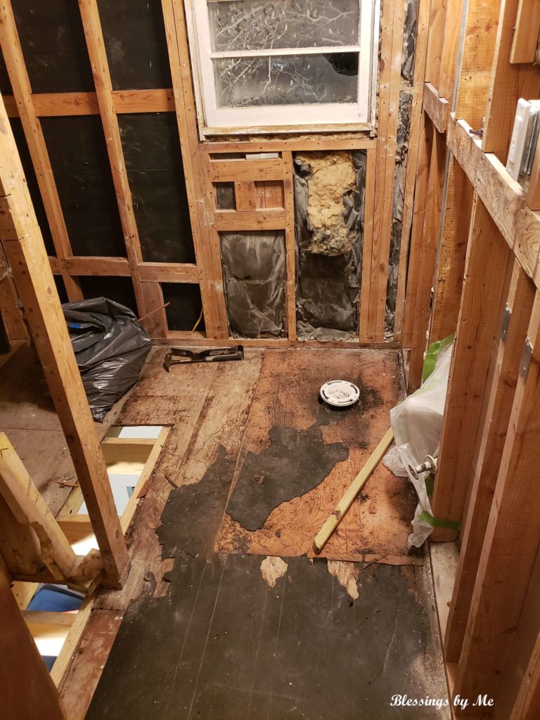 Floor removed - home renovation