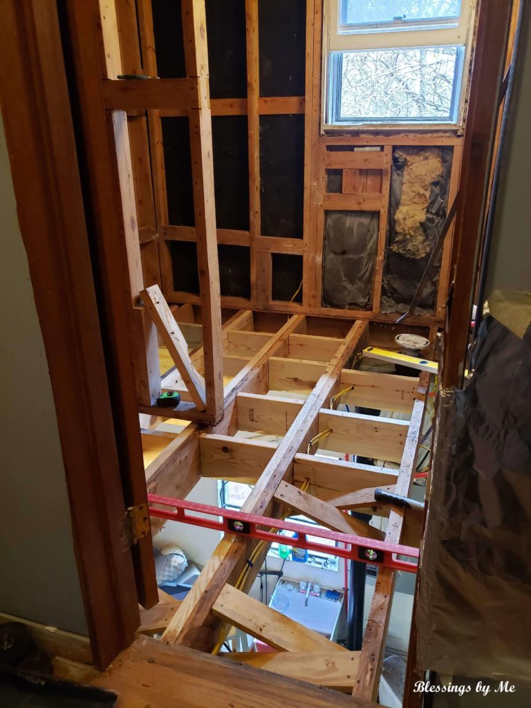 removed floor - home renovation