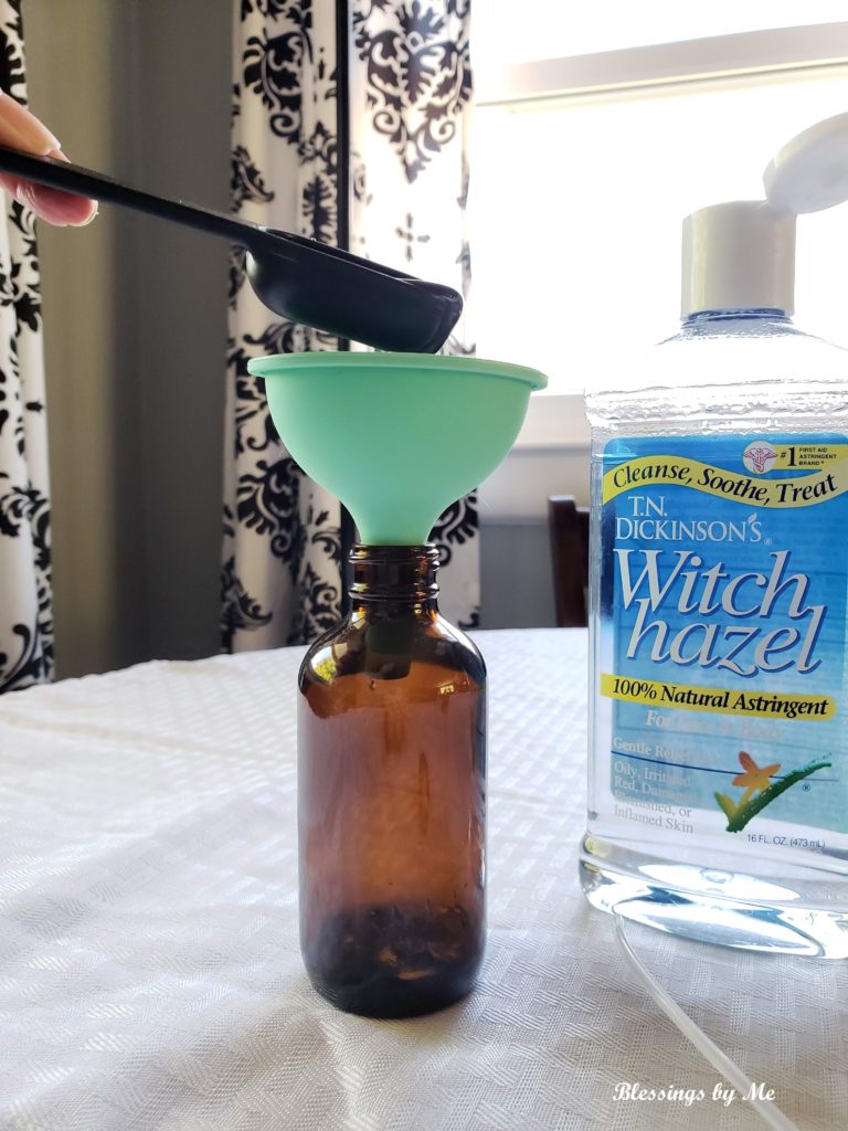 step 2 - add witch hazel
