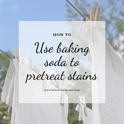 pretreating stains with baking soda