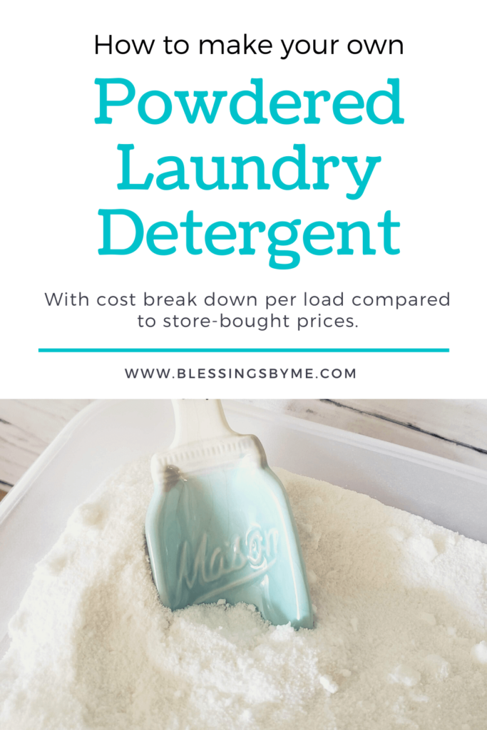 Homemade Powdered Laundry Detergent Pin