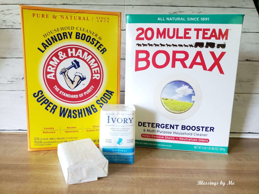 materials needed for homemade powdered laundry detergent
