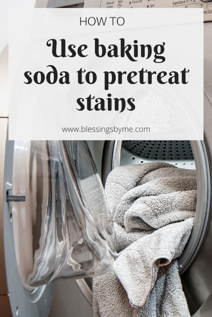 pretreating stains with baking soda