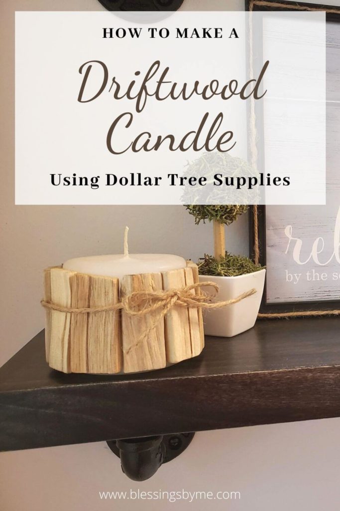 Driftwood candle diy