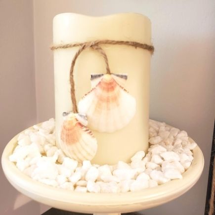 seashell candle diy