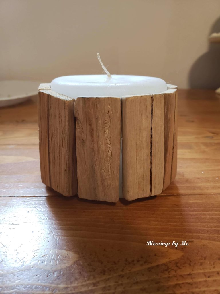 driftwood candle diy