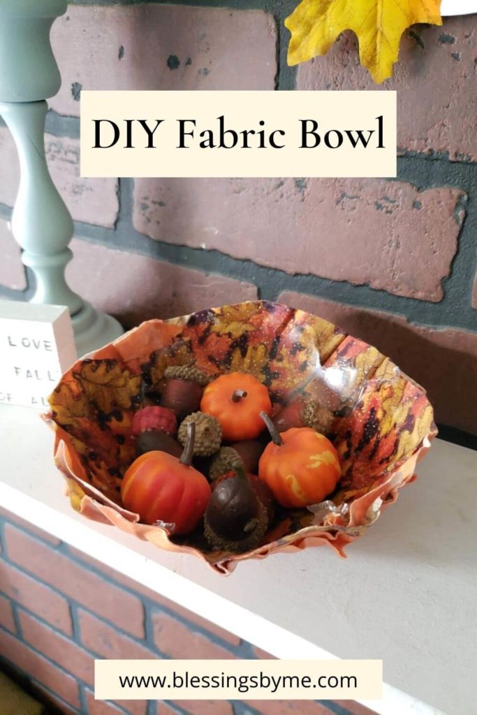 How to make fabric bowls for fall