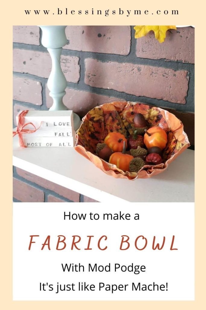how to make fabric bowls for fall