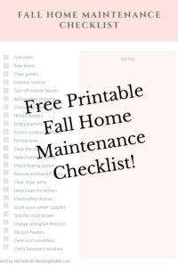 printable fall home maintenance checklist