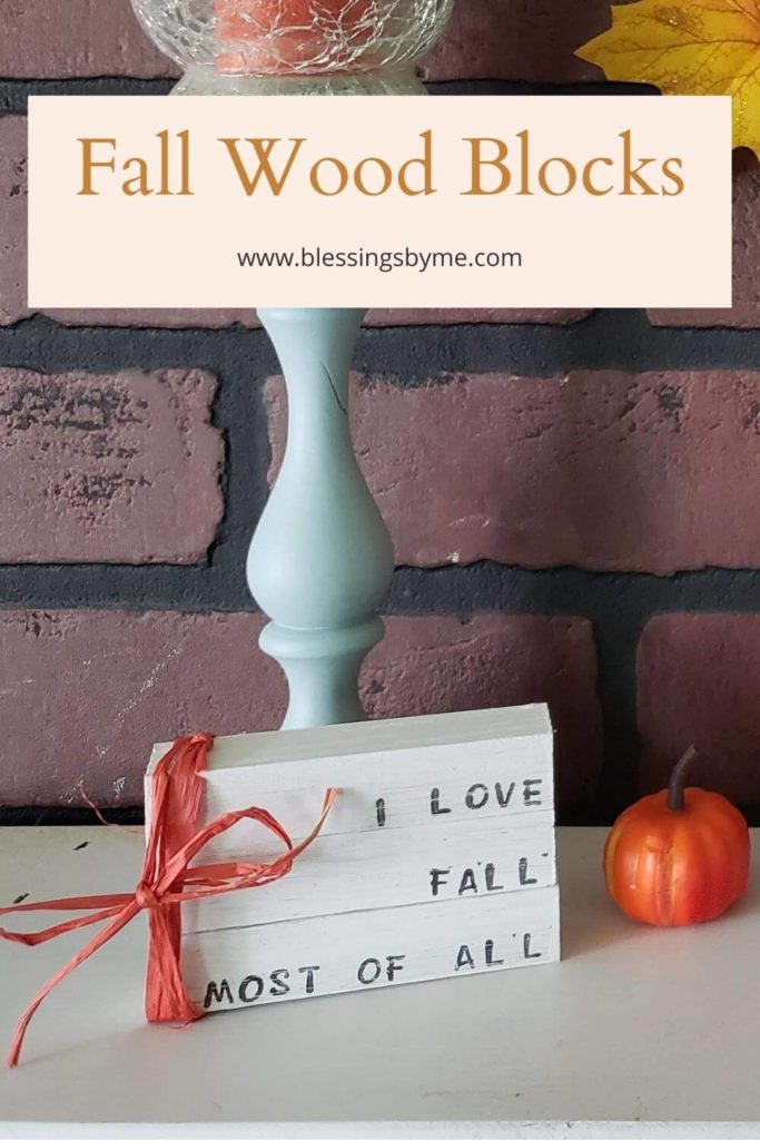 Painted wood blocks for fall