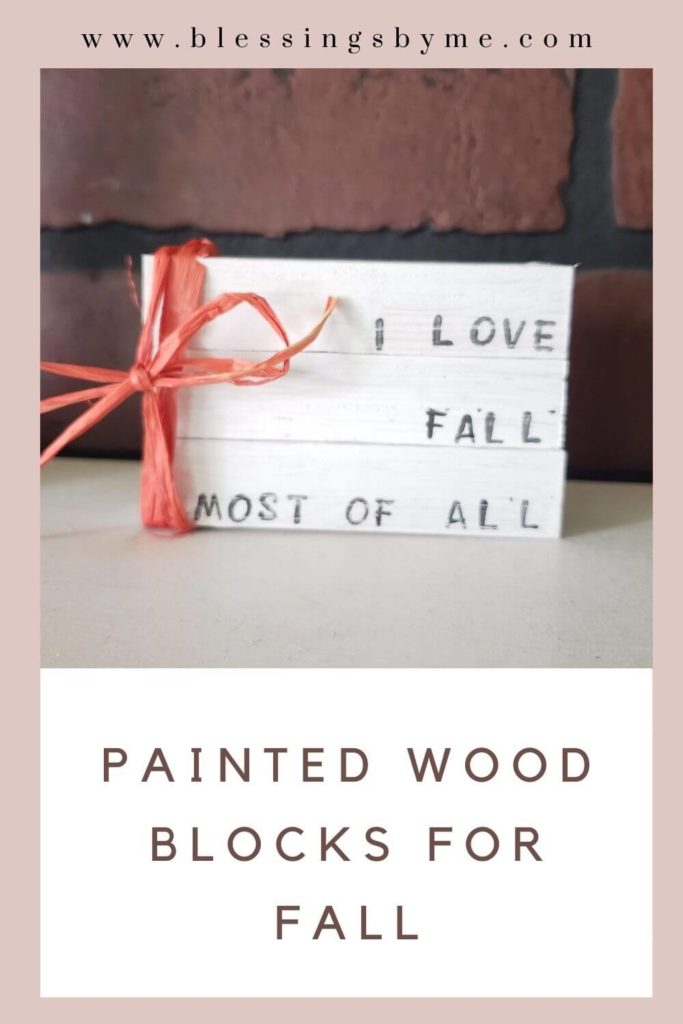 Painted Wood Blocks for Fall