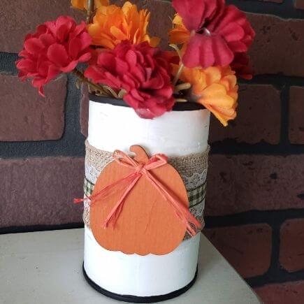 Tin Can Vase for Fall