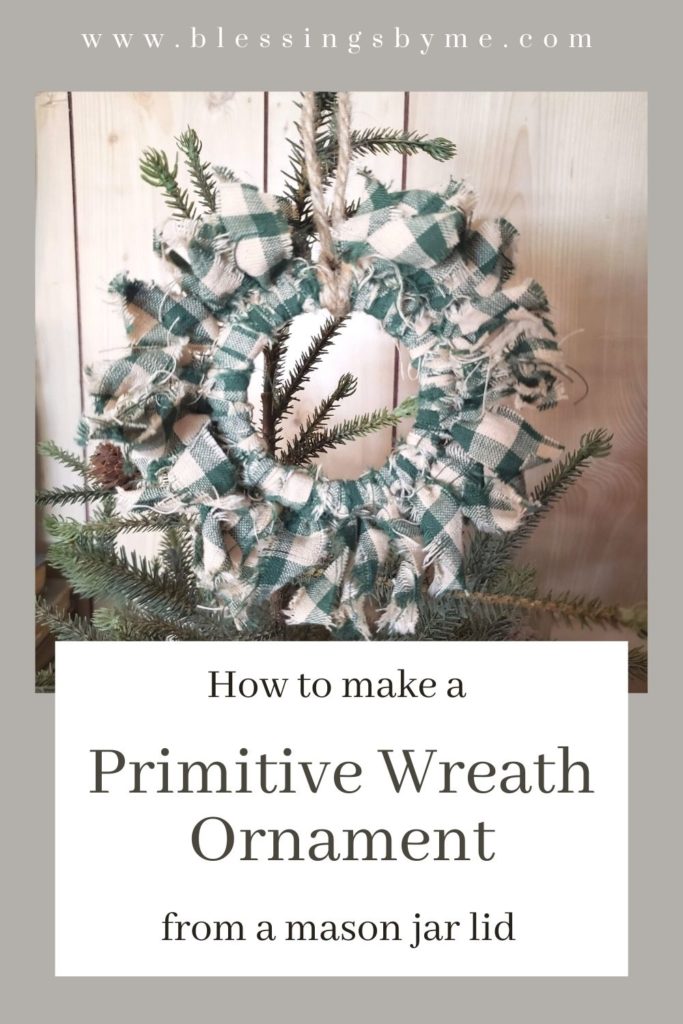 primitive wreath ornament