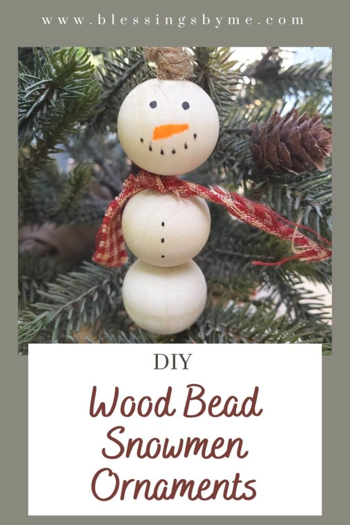wood bead snowmen