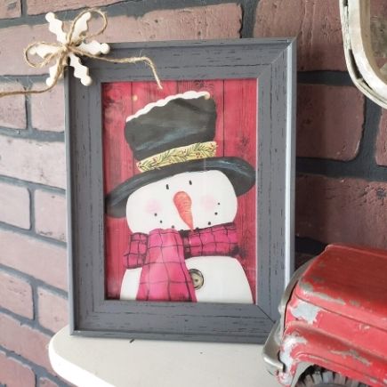 Snowman Picture Frame – Dollar Tree DIY