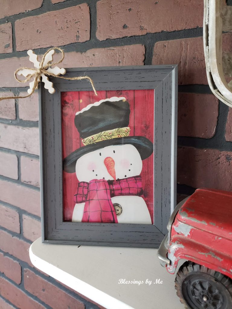 snowman picture frame