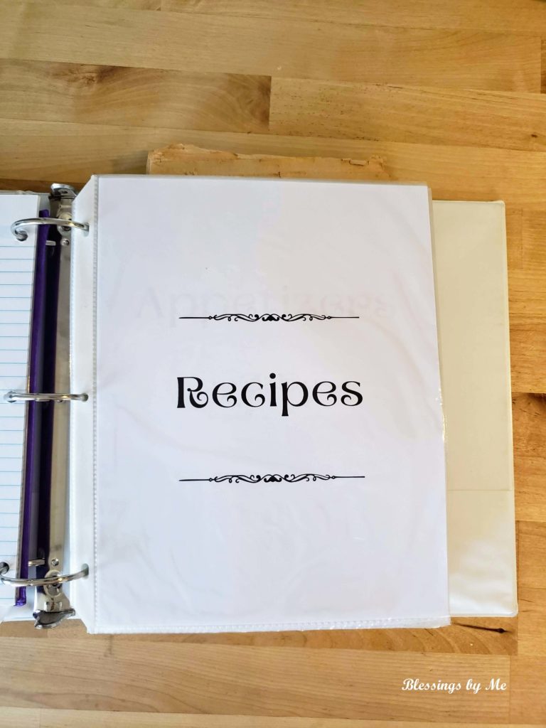 Recipes cover page