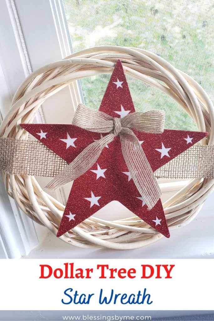 star wreath Dollar Tree DIY