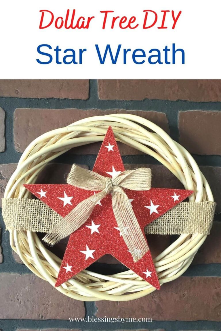Star Wreath Dollar Tree DIY DIY's & Crafts Blessings by Me