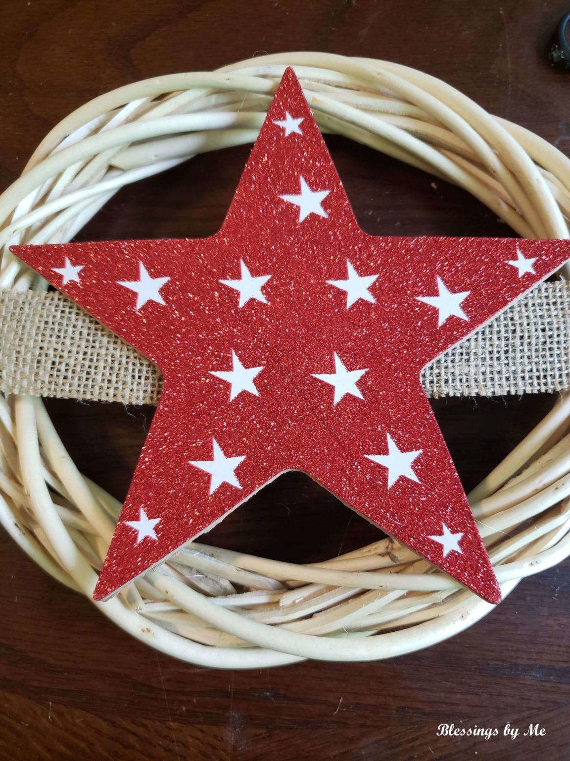 Star Wreath Dollar Tree DIY DIY's & Crafts Blessings by Me