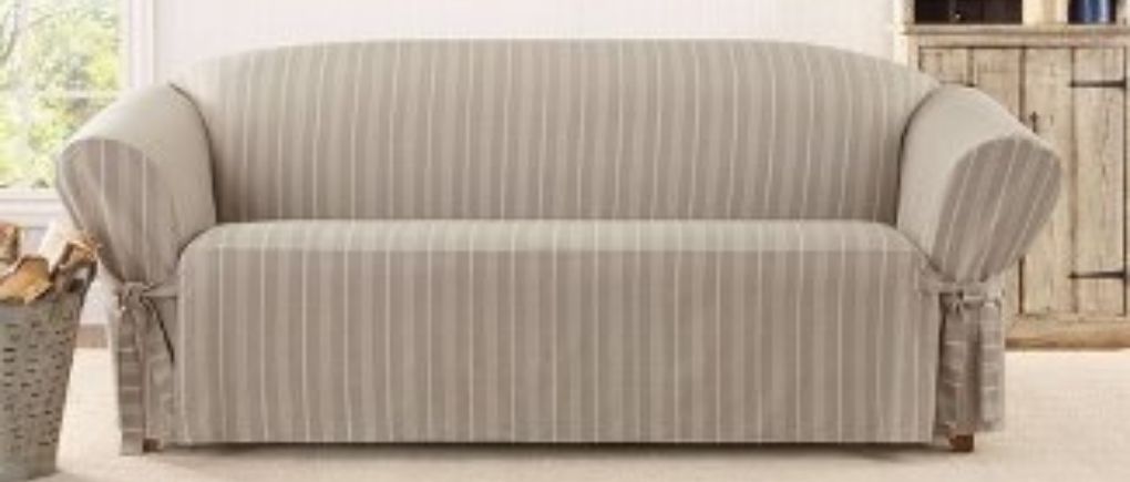 sofa slipcover - decorate your home on a budget